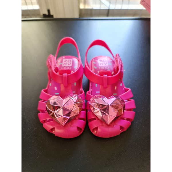 Zaxy Nina Cafune sand baby pink heart sepatu anak sepatu bayi preloved
