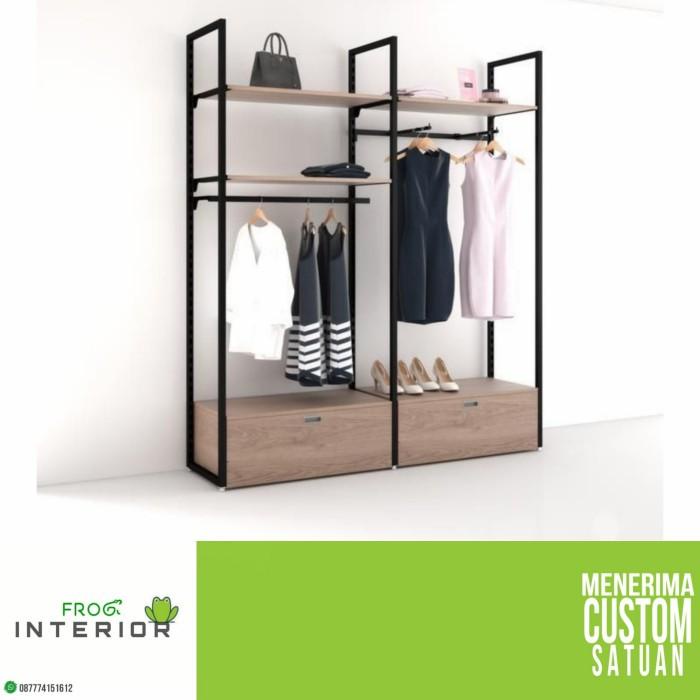 rak baju/rak display/lemari pakaian/lemari industrial