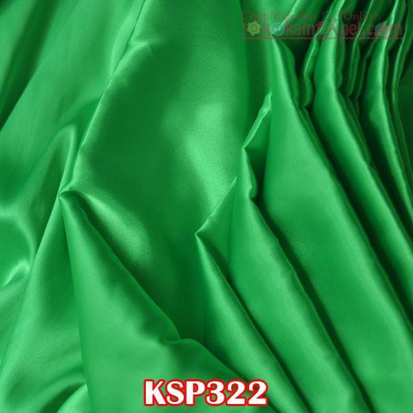 Ksp322 Kain Satin Hijau Daun Uk 50cm X 150cm Shopee Indonesia