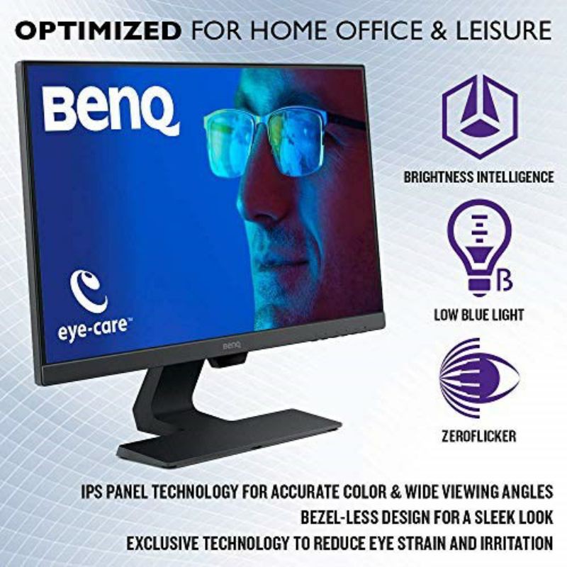 Monitor BenQ GW2480 IPS Eye care FHD +speaker hdmi vga 24inch slim bezel led