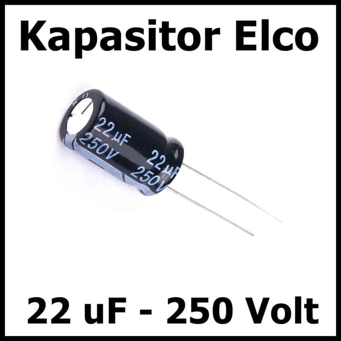 Kapasitor Elektrolit Elco Elko 22uF 250V 22 uF 250 Volt V