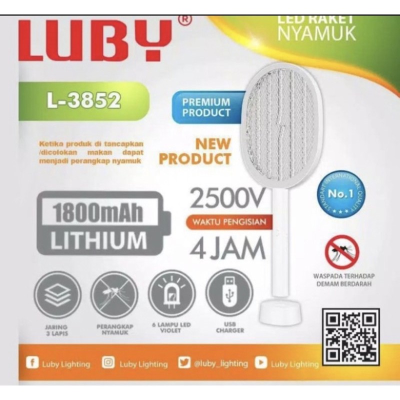 RAKET NYAMUK LUBY canggih efektif 3852