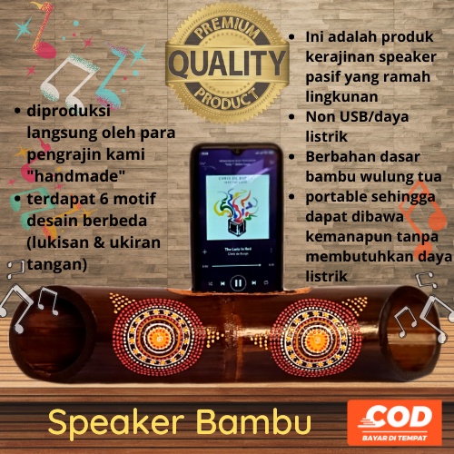 speaker / spiker / musik box / Speaker Bambu / speaker non bluetooth / speaker kayu / speaker unik /