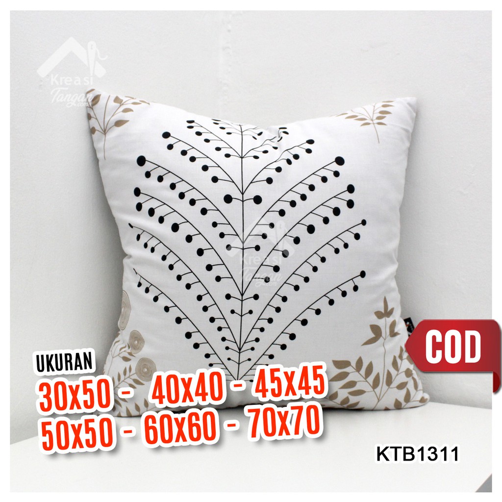 Sarung Bantal Sofa Ukuran 30x50, 40x40, 45x45, 50x50, 60x60, 70x70 - KTB1311