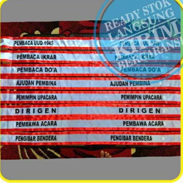 HOT Product Tor70 Selempang Upacara Bendera 10 Anggota Tiap Tiap Petugas SD SMP SMA .: