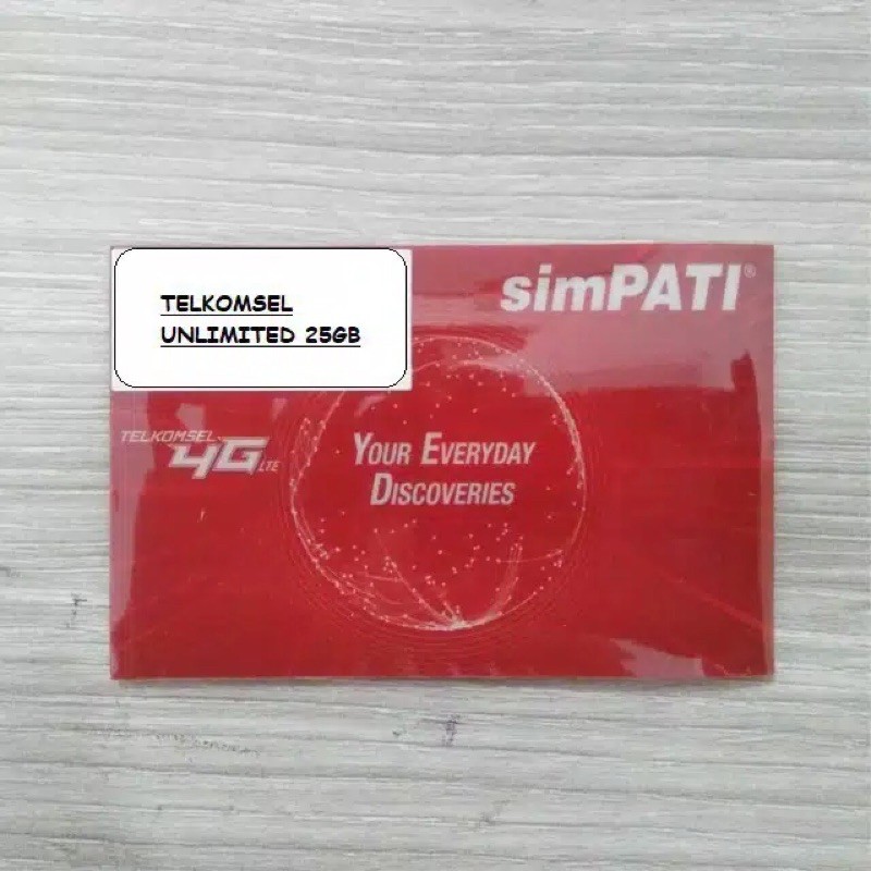 kartu perdana telkomsel 25gb unlimited