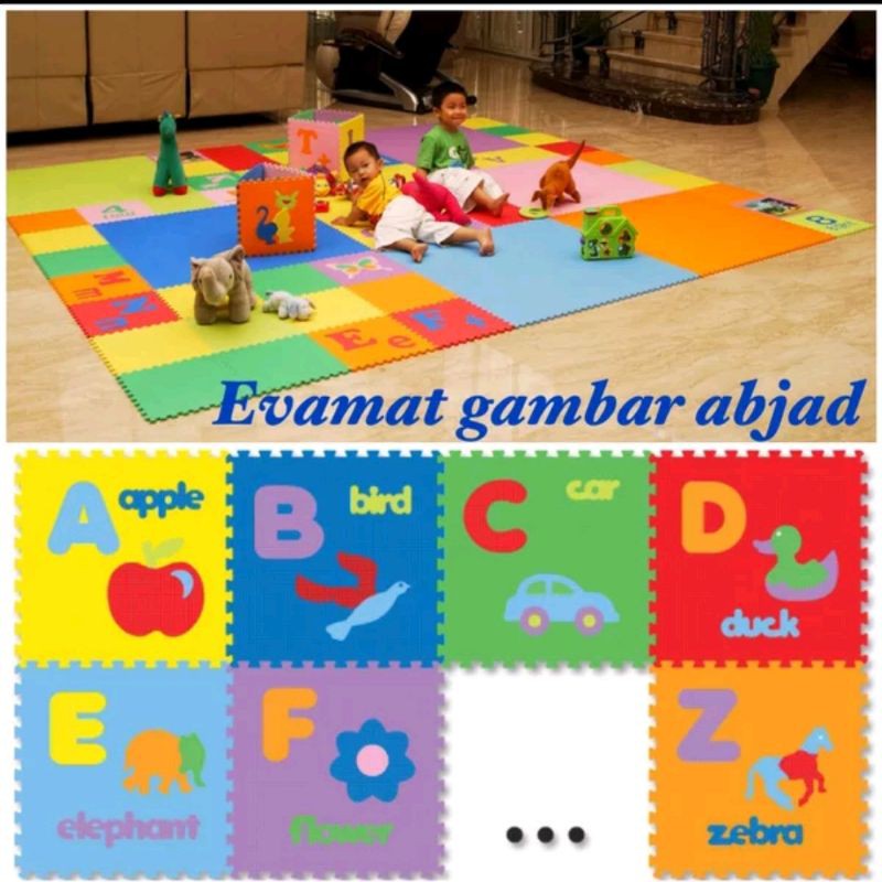 Evamat Puzzle Mat A-Z Gambar