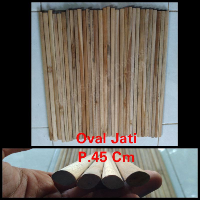 Tangkringan Burung kenari Oval Jati