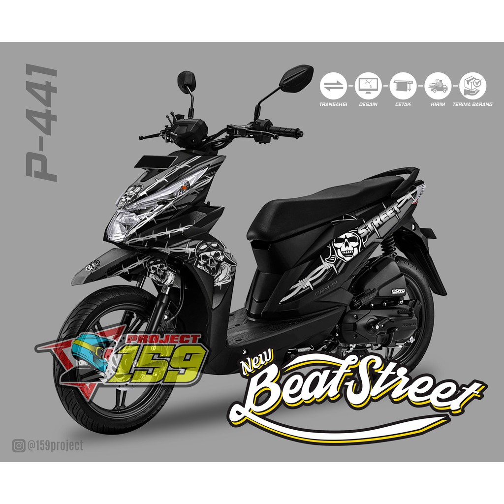 Stiker Motor Beat Street 2017 - P-441 Pilotstreet Livery
