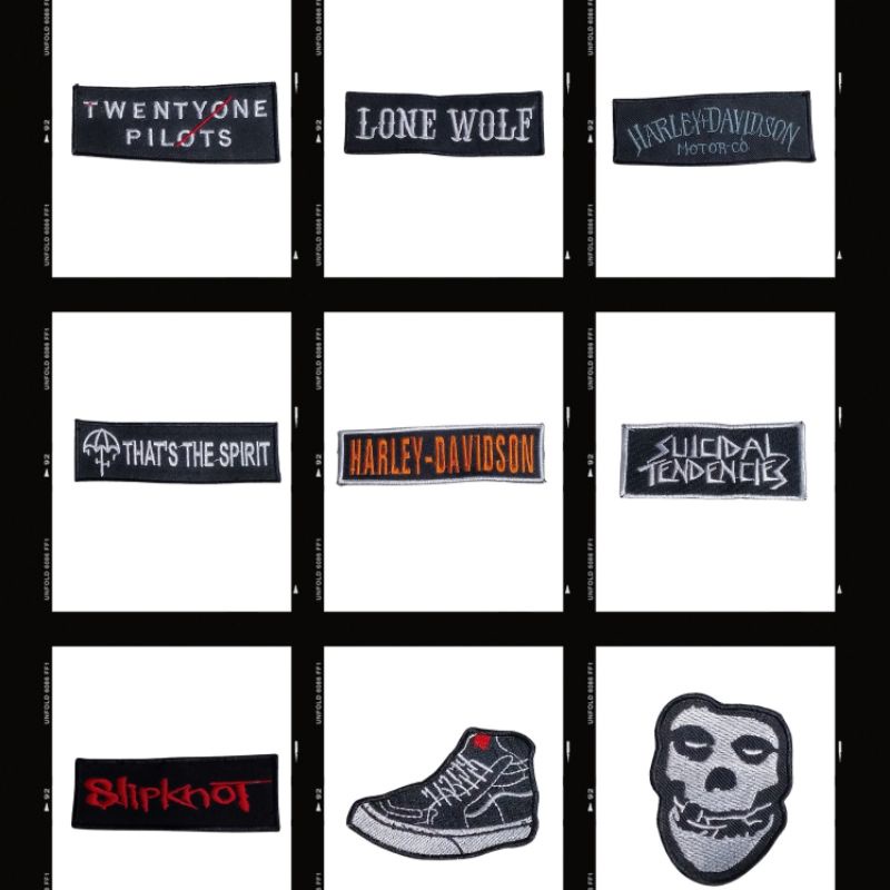 Grosir patch bordir musik/emblem bordir band metal