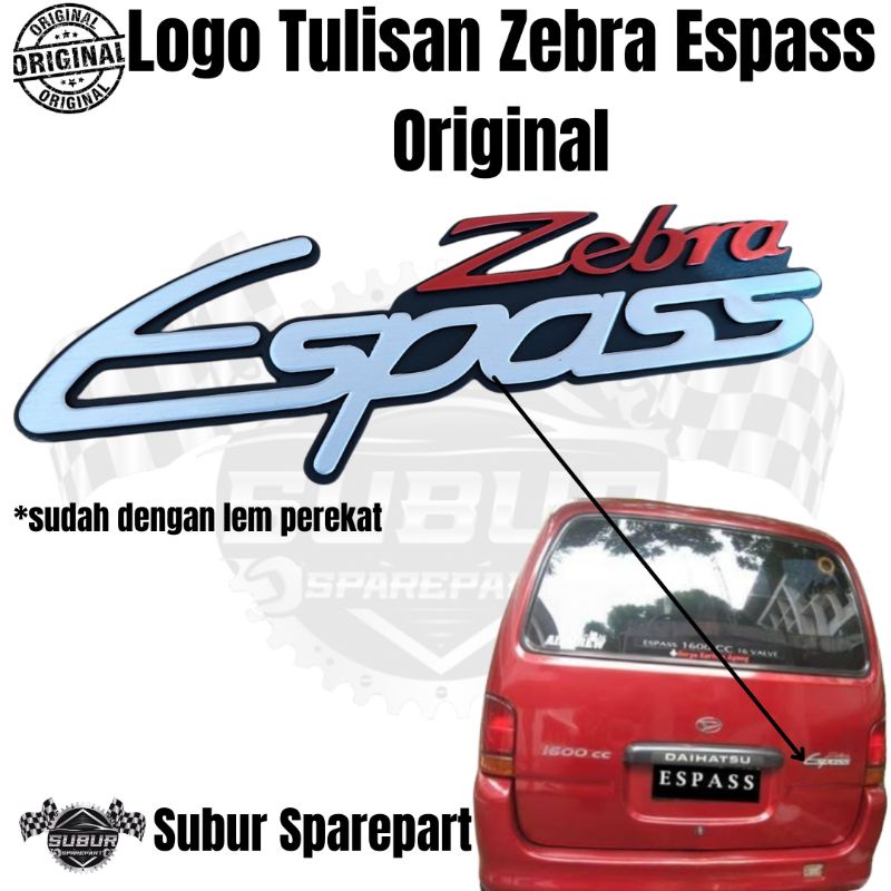 Logo Emblem Tulisan Zebra Espass ZebraEspass Original
