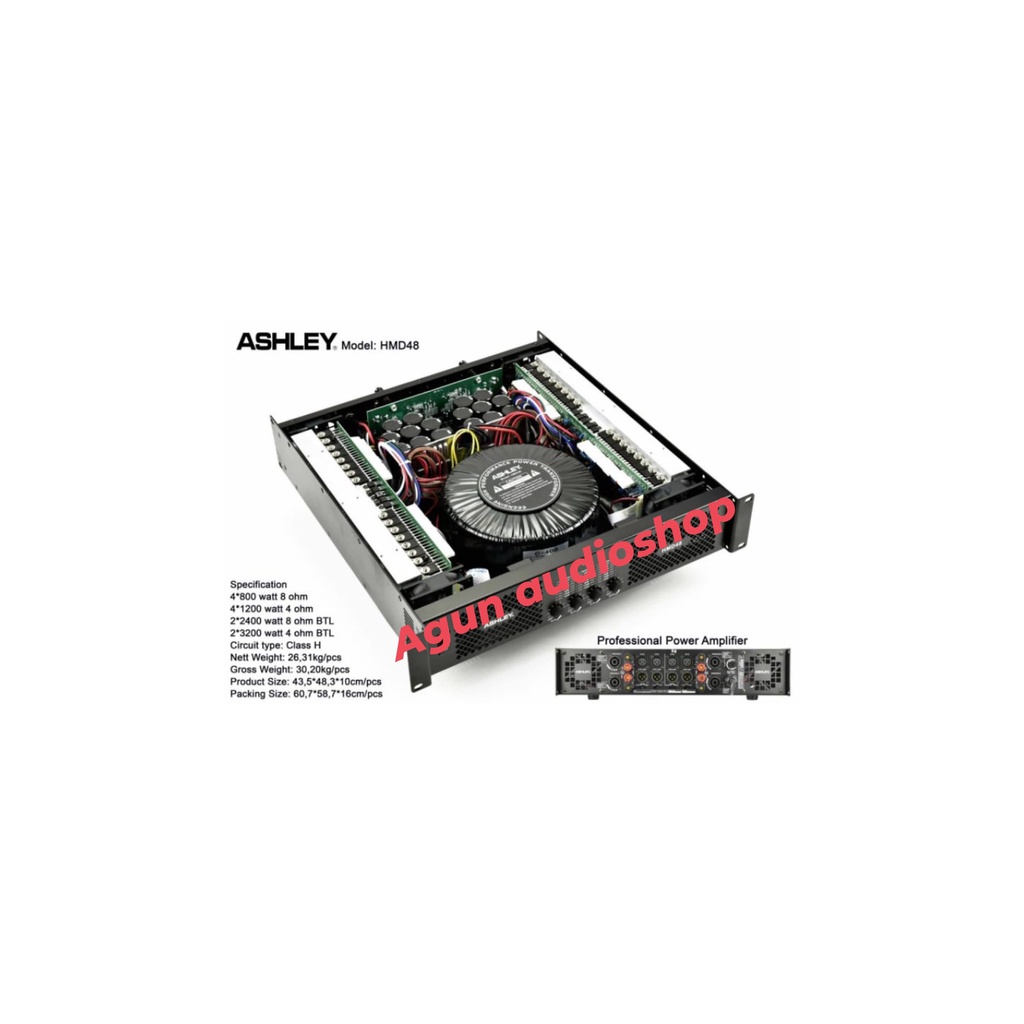 Ashley Power HMD 48 Original - 4 Channel Power Amplifier Ashley HMD48
