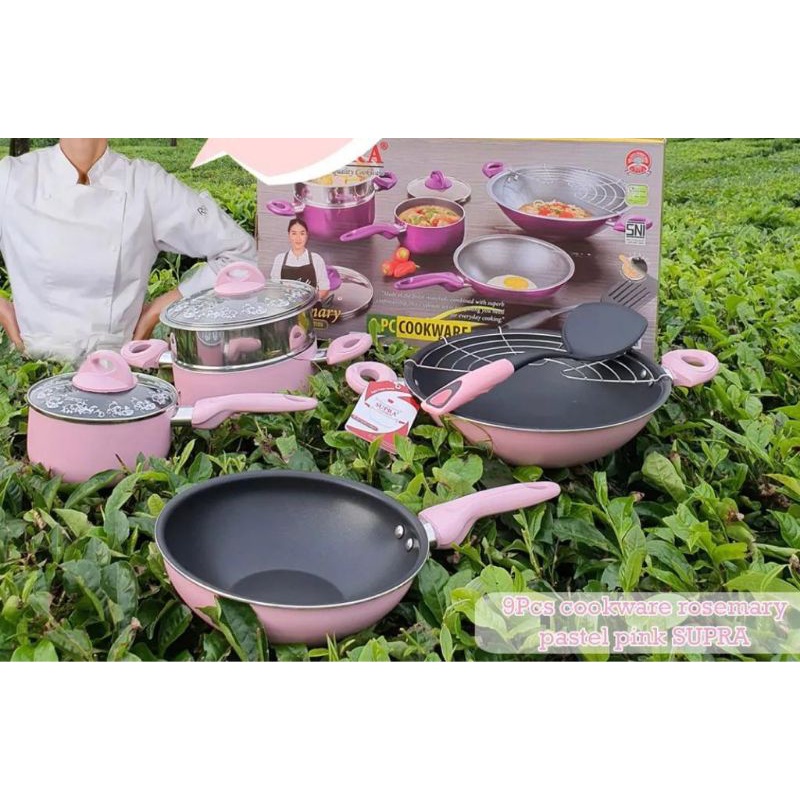 PANCI SET SUPRA ROSEMARY 9 PCS WARNA PASTEL