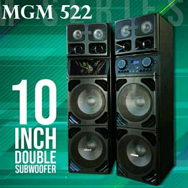 Speaker Aktif dan pasif 10 inch double Dat Mgm 522 original Bluetooth ( sepasang )