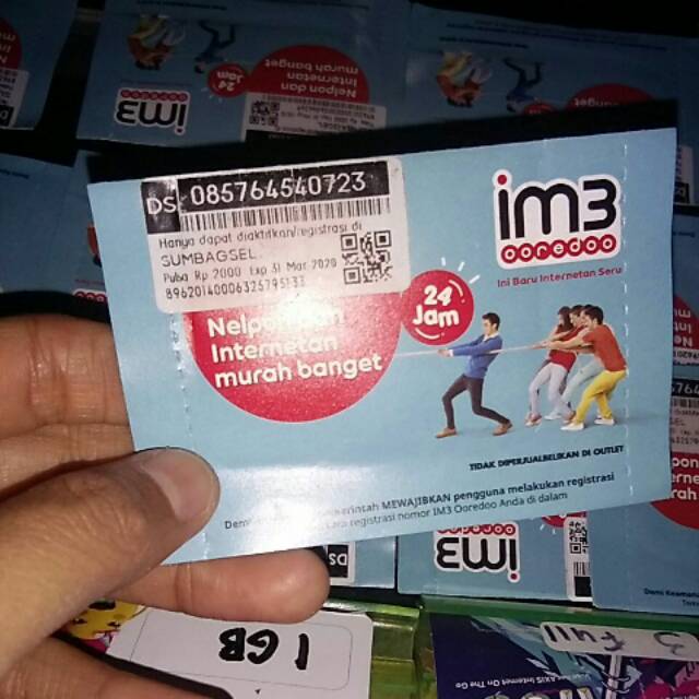 Kartu perdana im3 pulsa 2k sumbagsel exp.mar 2020