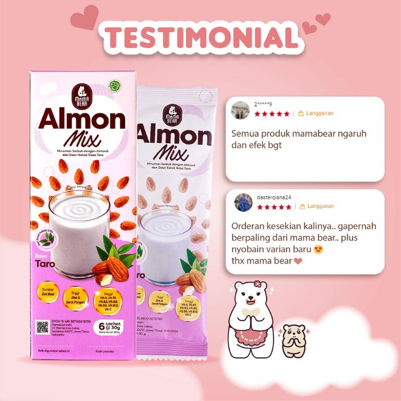 MAMA BEAR - ALMON MIX ECER SATUAN - BOOSTER ASI - SUSU ALMOND - PELANCAR ASI