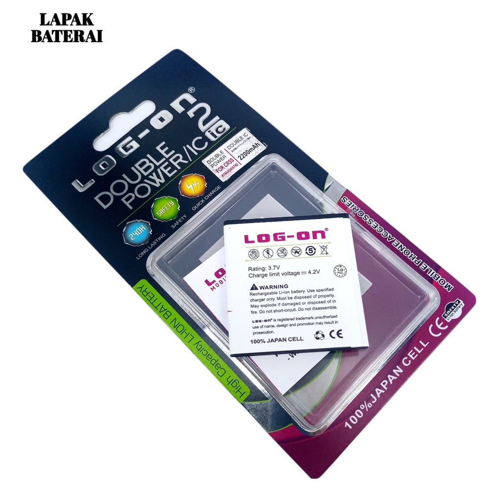 LOG - ON Baterai everCOSS A54 JUMP - batre cross A54 jump battery ORIGINAL