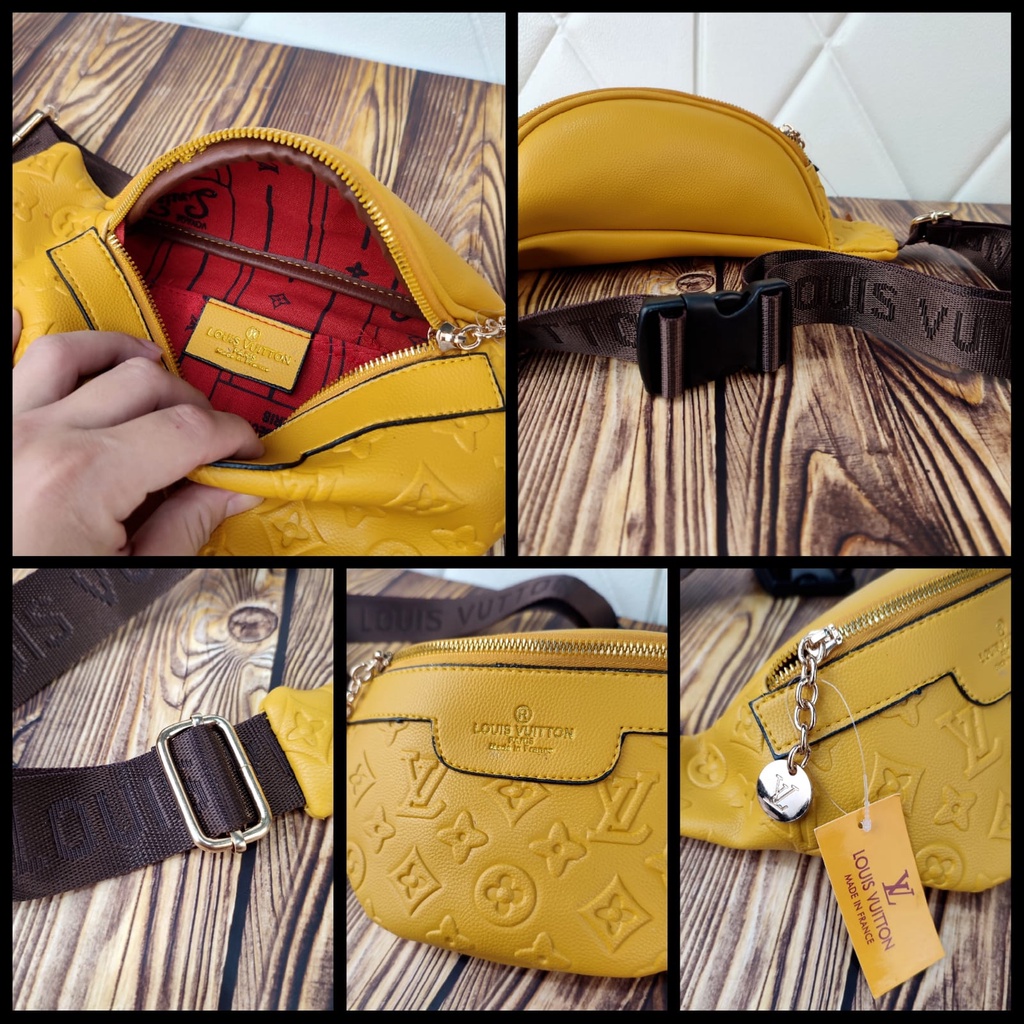 WAISTBAG eLVi FLORA EMBOSSED SUPER PREMIUM FULLSET - TAS PINGGANG ELVI PREMIUM IMPORT - NAGITABAGS 0683