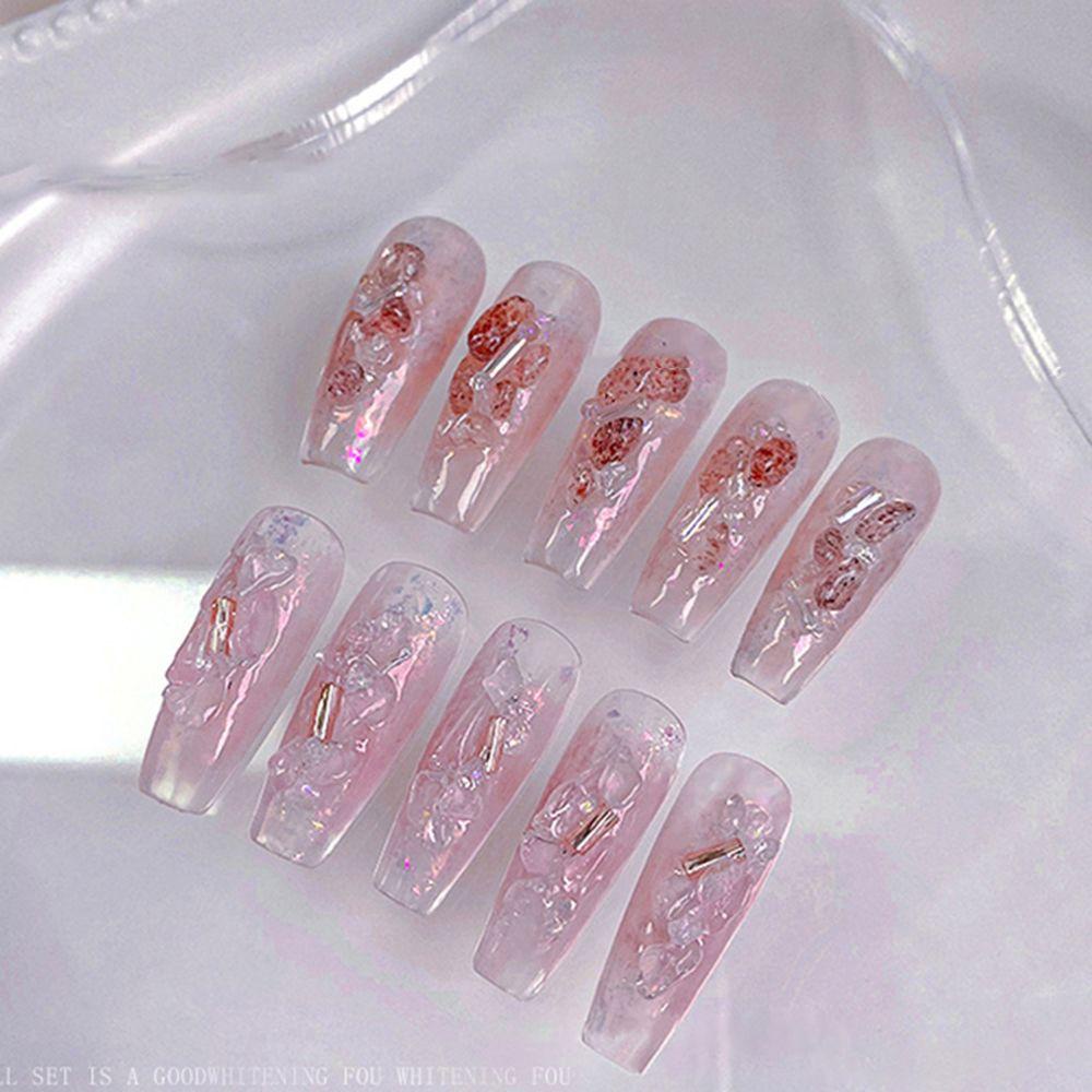 AUGUSTINA Augustina Nail Charms Shiny 1kotak Membuat Perhiasan Ornamen Kerajinan DIY Permata 3D Nail Art Dekorasi