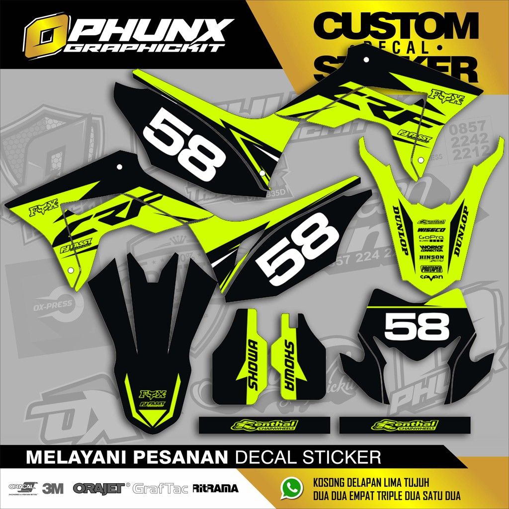 Stiker Decal Custom crf 150 L motocross sticker sticker variasi sticker stiker trail adventure (15)