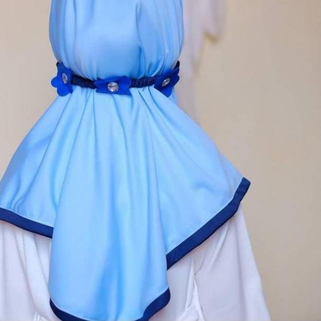 「Grosir」 hijab tali 3 bunga anak//hijab instan anak real pict//hijab anak lucu//hijab anak paud//hij