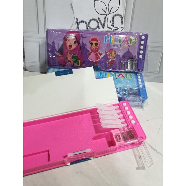 kotak pensil Magnet 5 + 1 TOMBOL/pencil case magnet-1