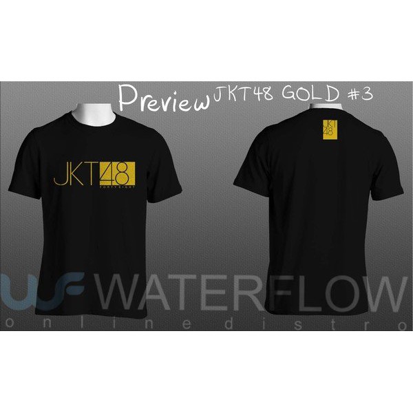 KAOS JKT 48 HITAM GOLD 3  -