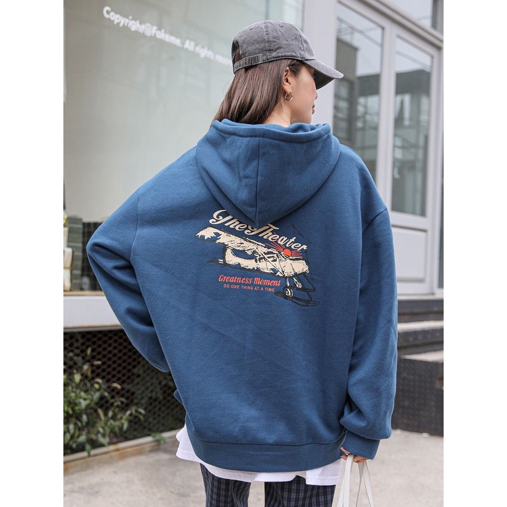 HOODIE CASUAL UNISEX THE THEATER ON THE BACK FLEECE TEBAL LEMBUT MURAH TERBARU'