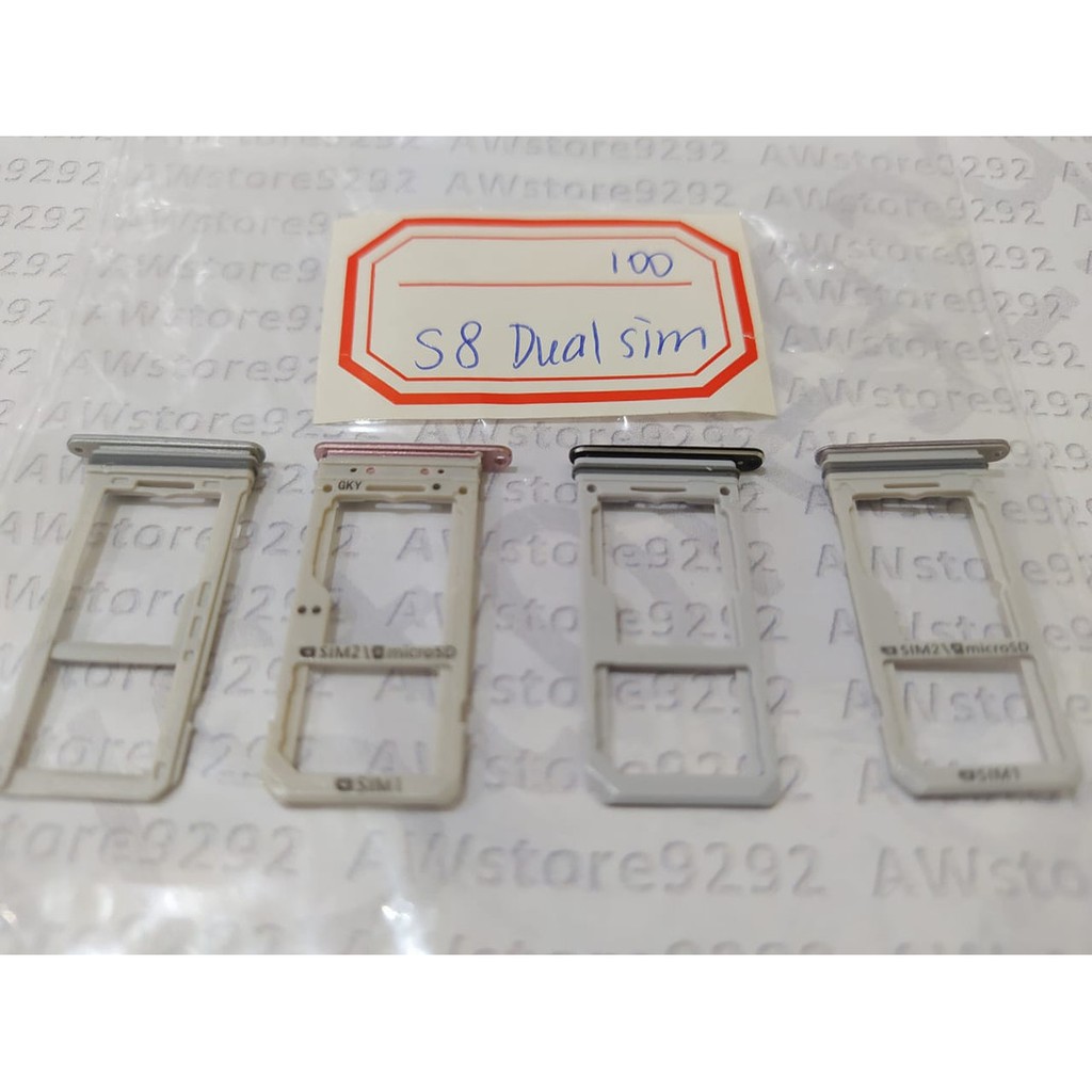 Tempat Kartu Simcard Sim card Lock Simtray Sim Tray Samsung S8 G950 - S8+ S8 PLUS G955 DUAL SIM