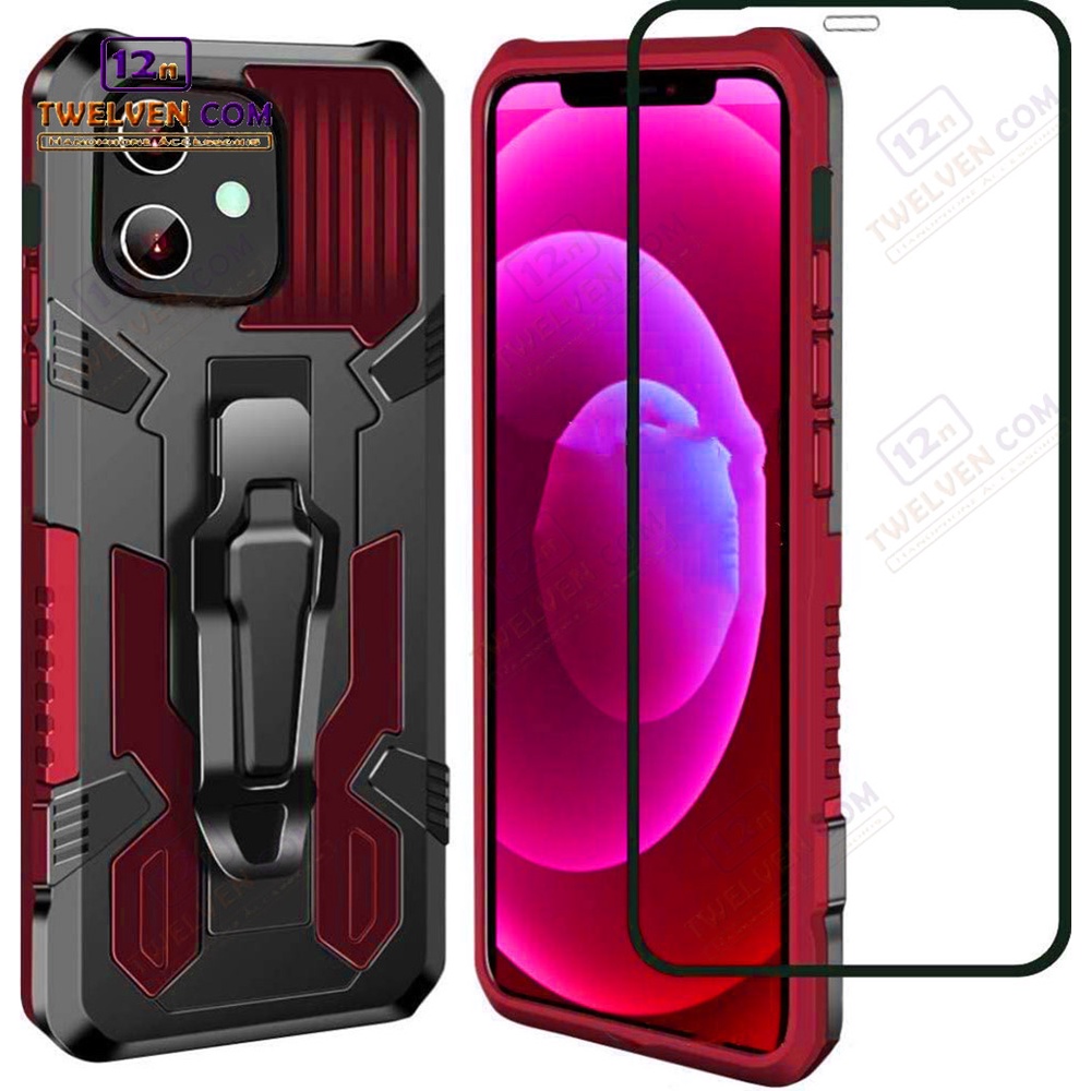 Case Shockproof iPhone 12 Mini Armor Hardcase Stand Clip