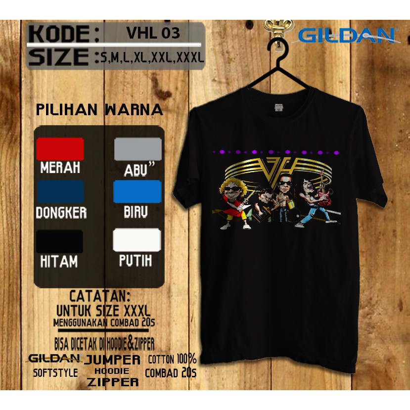 Kaos van halen band original gildan softstyle vhl03