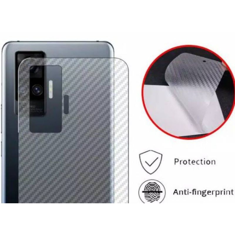 Vivo X50 X50pro X60 X60pro X7Pro Anti Gores Belakang Skin Karbon Screen Guard Protector Carbon Anti Jamur