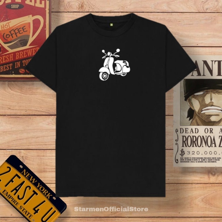 Kaos Distro Unisex MOTOR VESPA Katun Combed 30s / sablon polyflex /polyflex premium / Pakaian Pria Wanita Atasan Cowok Cewek /kaos kekinian / kaos viral / tshirt tumbrl tee basic /SIZE M , L , XL , XXL / kaus oblong oversize kaos murah best seller ready