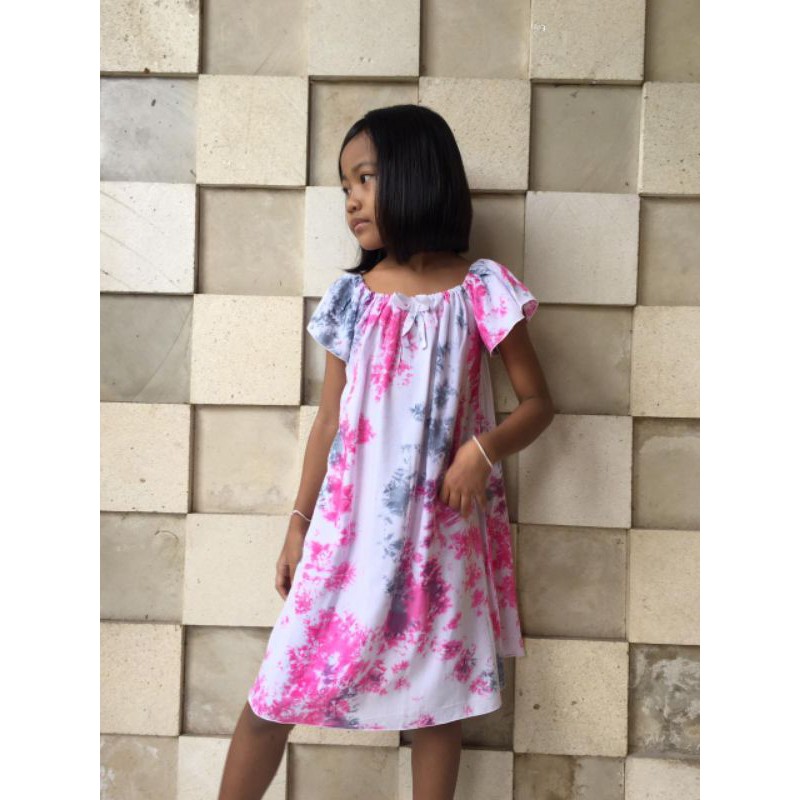 Dress Kara Tie Dye Anak / Dress Anak Perempuan / Dress Rayon Anak / Dress Tie Dye Anak