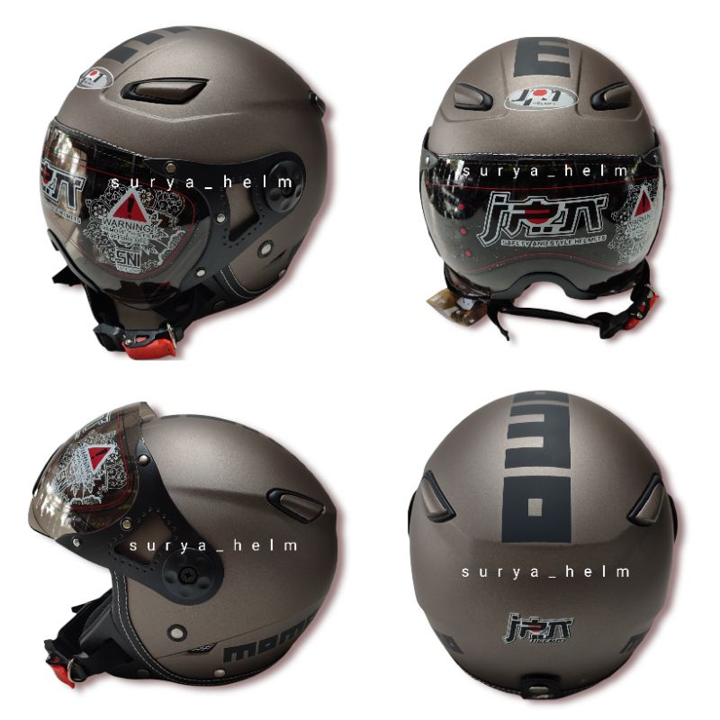 HELM CLASIC JPN MOMO ORIGINAL WARNA GRANITO DOF (ABU DOF)