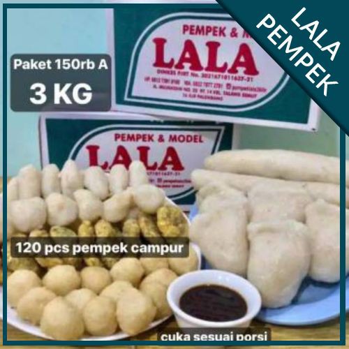 

[ASLI PALEMBANG] Pempek Lala Palembang Isi 120 pcs A [ Packing Vakum Frozen ] 3 kg