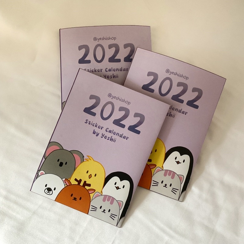 Sticker Calendar 2022 by Yeshii | stiker | kalender 2022 | lucu | stationery | cute