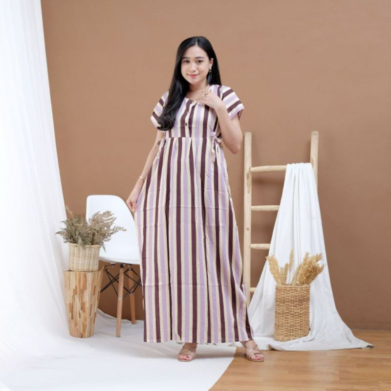 DRESS RAYON PREMIUM/BUSUI KANCING/SEMATA KAKI