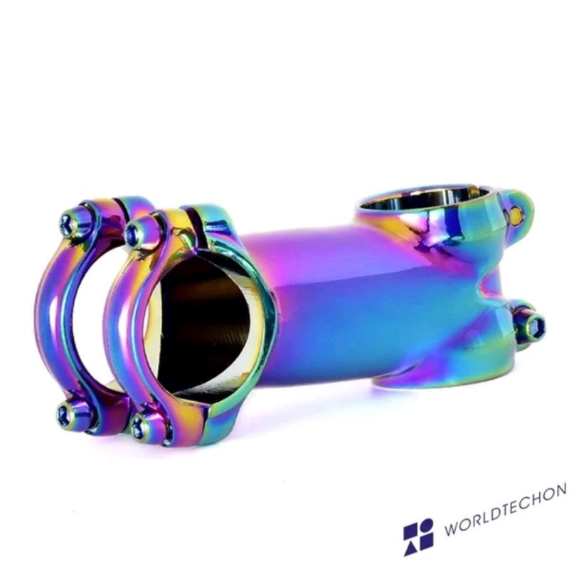 Stem Sepeda Diameter Panjang  31.8 x 60 mm Alloy Rainbow 31.8mm x 60mm 6cm Alumunium pelangi Bisa Mtb Roadbike road bike balap seli folding bike