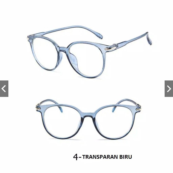 KACA MATA ANTI RADIASI / Kacamata Wanita Pria Frame Sunglasses Anti Radiasi Lensa Transparan-2