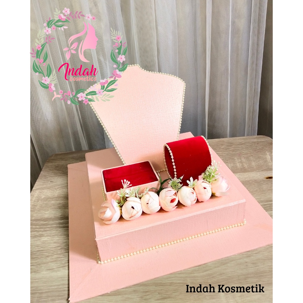 Tempat mahar perhiasan satu set (kalung gelang cincin) - mas kawin - seserahan