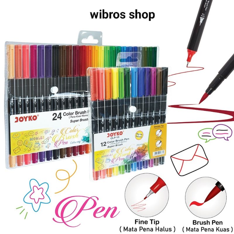 

Color Brush Pen Pena Kuas Warna Joyko CLP-13/CLP-13A