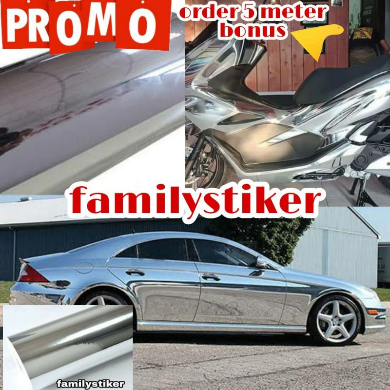 Stiker Skotlet Silver crom skotlet motor warna seng premium
