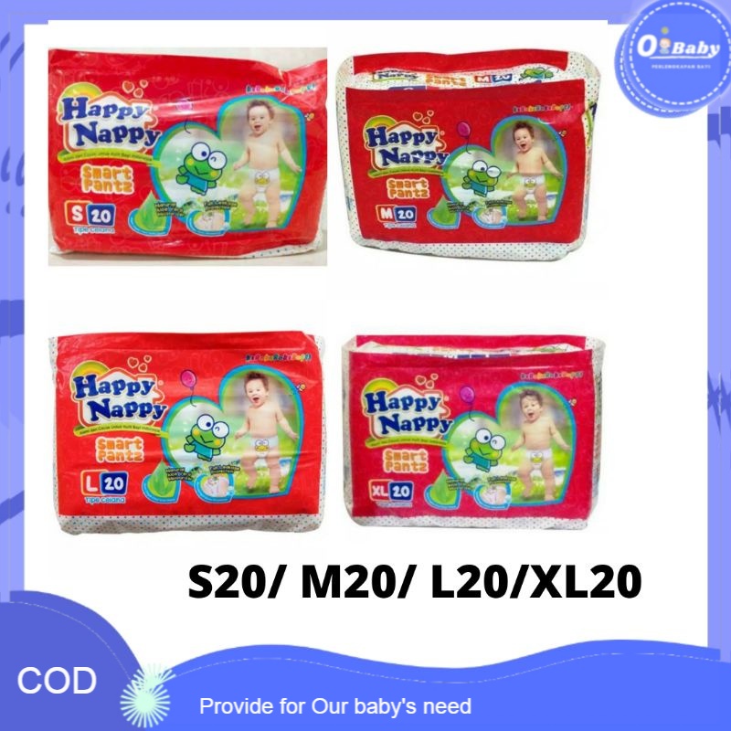 HAPPY NAPPY SMART PANTS PAMPERS CELANA S20 / M 20 / L 20 / XL 20