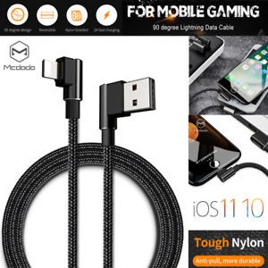 Original McDodo Kabel Gaming Lightning 90 Degree Light Cable 1.2M Black