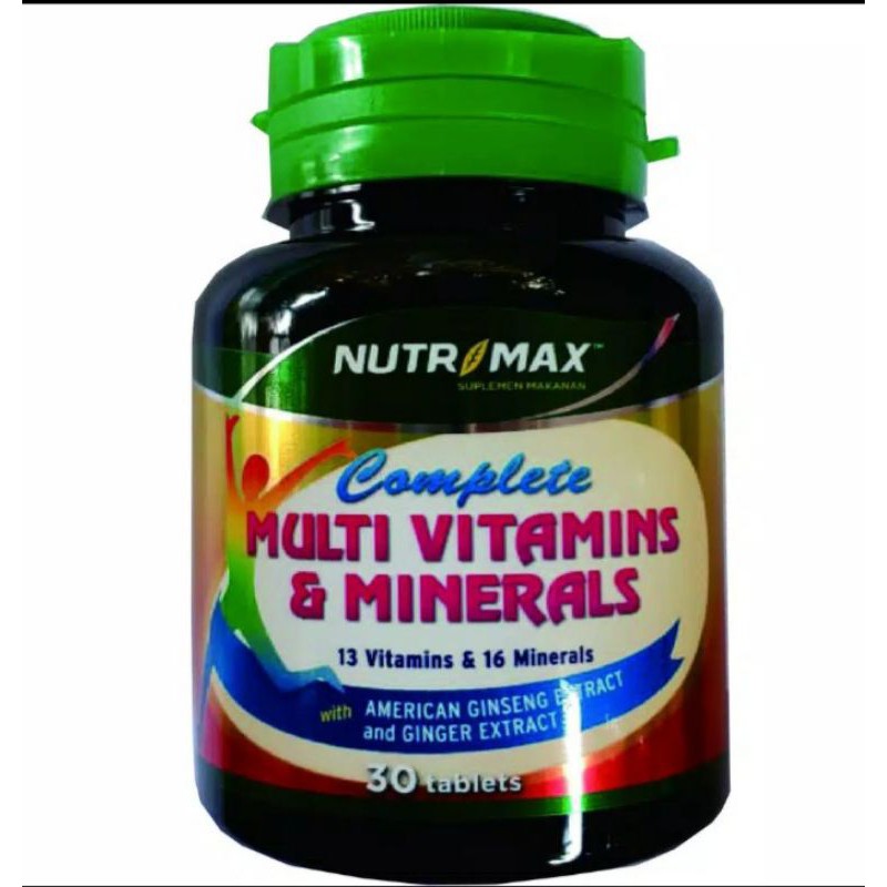 Vitamin daya tahan tubuh Nutrimax Complete Multivitamin & Mineral isi 30 dan 60 tablet