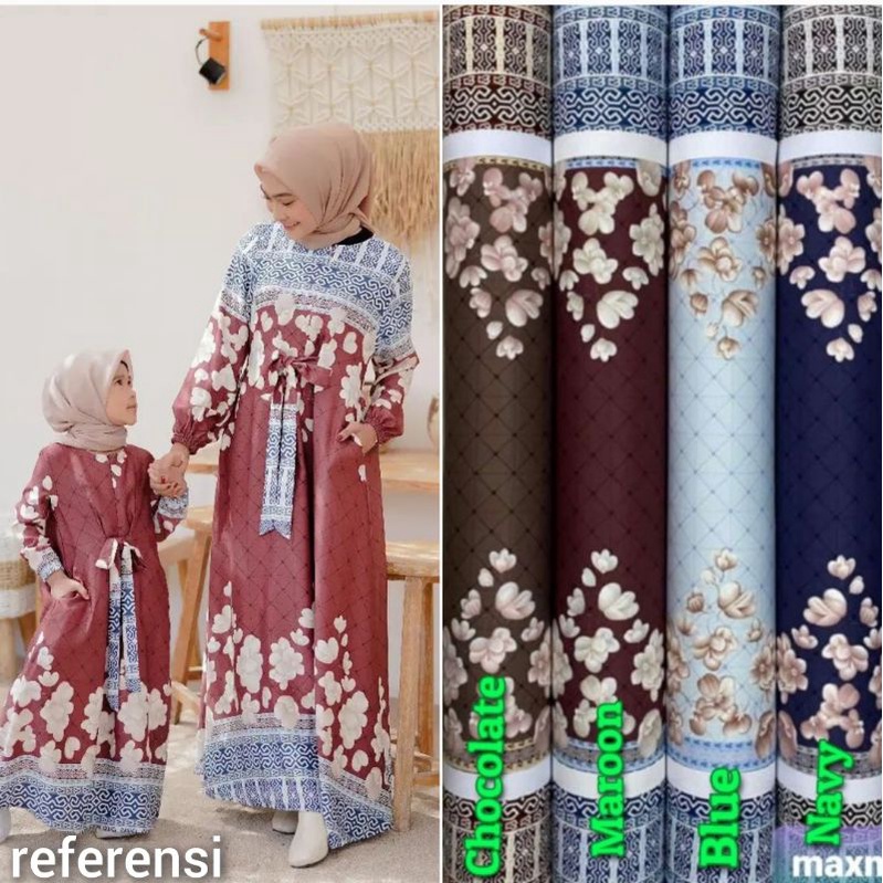 Kain Mxmara Motif Bunga Etnic harga setengah meter