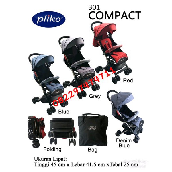 Stroller Pliko Compact Cabin Zize kereta dorong pliko