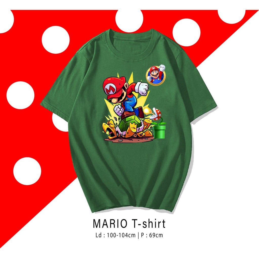 MARIO BROS  / TERMURAH BAJU KAOS KATUN WANITA/ PRIA UNISEX LENGAN PENDEK / TUMBLR TEE /  OVERSIZE