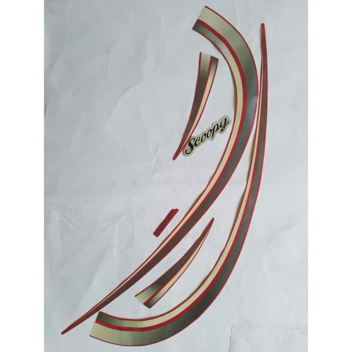 stiker striping honda scoopy stylish 2012 merah